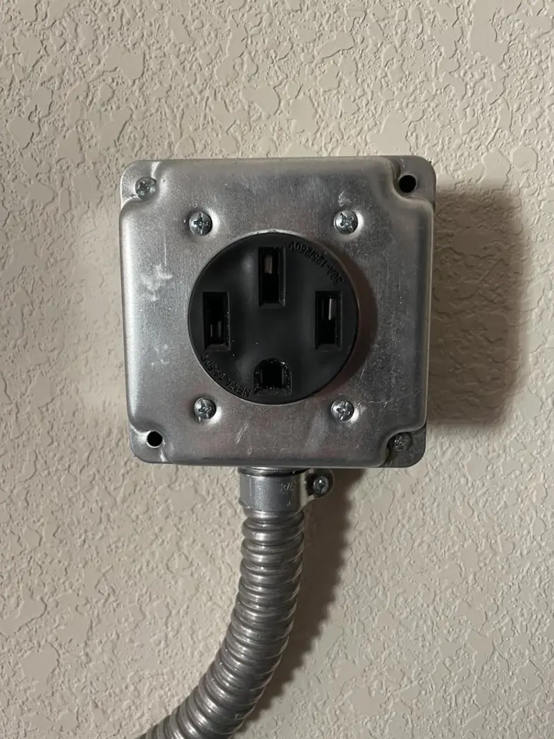 NEMA 14-50 outlet installed for Smart Home Electrical in Oakwood